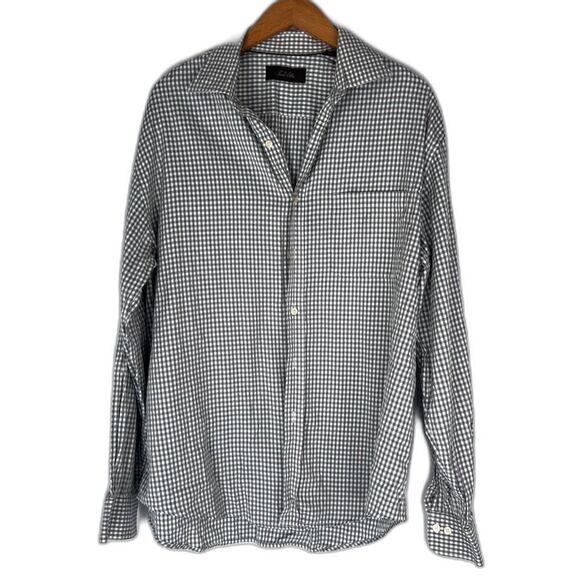 Tasso Elba Other - Tasso Elba Plaid Long Sleeve 100% Cotton Button Front Shirt Size Large